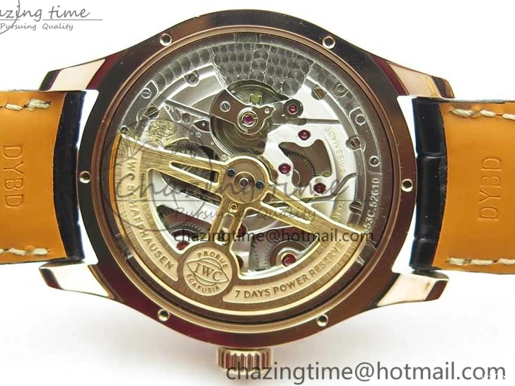 MIROTIME 0307 Elegant Portugieser Perpetual Calendar IW503302 RG V9F 1:1 Best Edition Gray Dial on Black Leather Strap A 7096